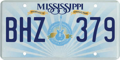 MS license plate BHZ379