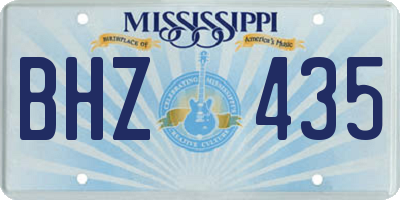 MS license plate BHZ435