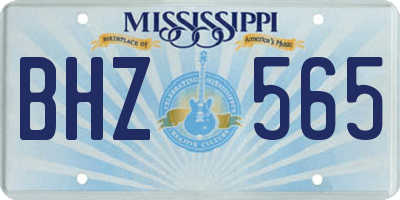 MS license plate BHZ565