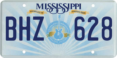 MS license plate BHZ628