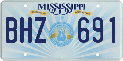 MS license plate BHZ691