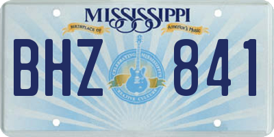 MS license plate BHZ841