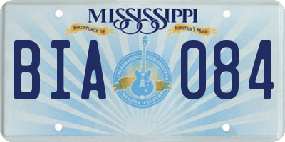 MS license plate BIA084