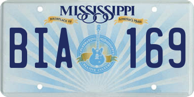 MS license plate BIA169