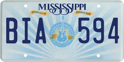 MS license plate BIA594