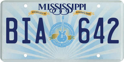 MS license plate BIA642