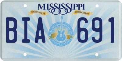 MS license plate BIA691