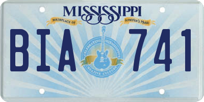 MS license plate BIA741