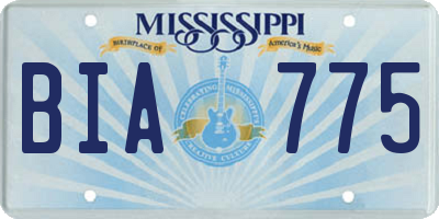 MS license plate BIA775