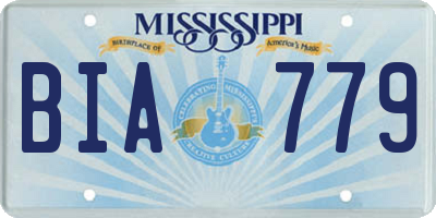 MS license plate BIA779