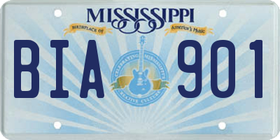 MS license plate BIA901