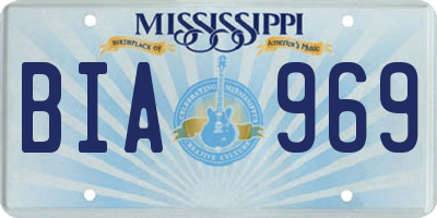 MS license plate BIA969