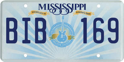 MS license plate BIB169