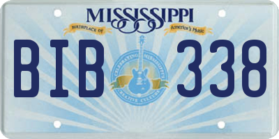 MS license plate BIB338