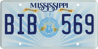 MS license plate BIB569