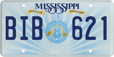 MS license plate BIB621