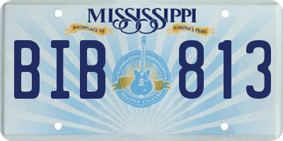 MS license plate BIB813