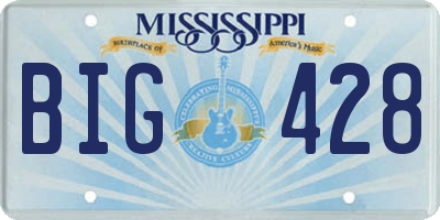 MS license plate BIG428