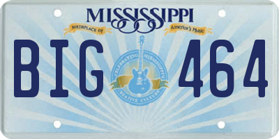 MS license plate BIG464