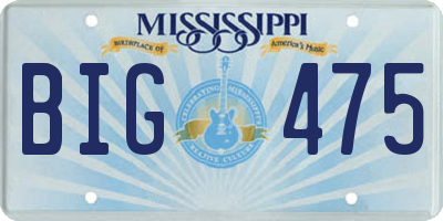 MS license plate BIG475