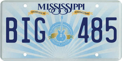 MS license plate BIG485