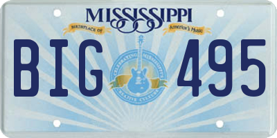 MS license plate BIG495