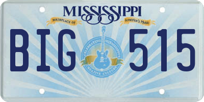 MS license plate BIG515
