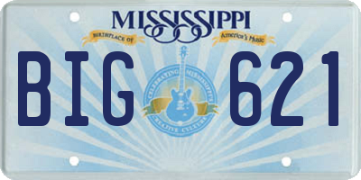 MS license plate BIG621