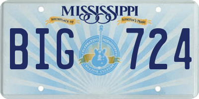 MS license plate BIG724