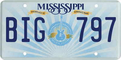 MS license plate BIG797