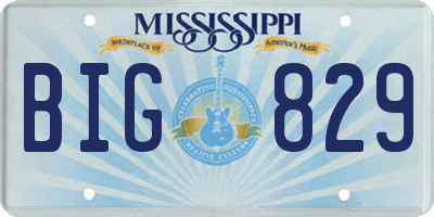 MS license plate BIG829