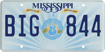 MS license plate BIG844
