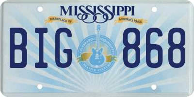 MS license plate BIG868