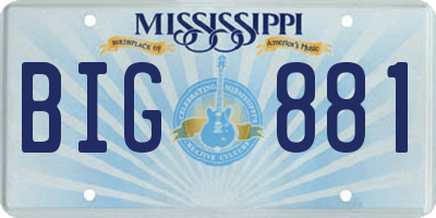 MS license plate BIG881