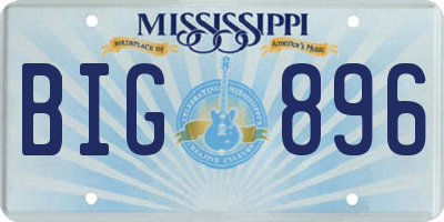 MS license plate BIG896