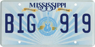 MS license plate BIG919