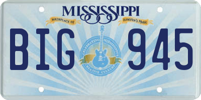 MS license plate BIG945