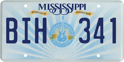 MS license plate BIH341