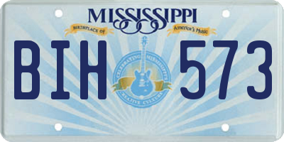 MS license plate BIH573