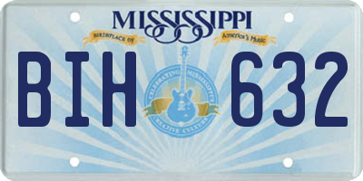 MS license plate BIH632