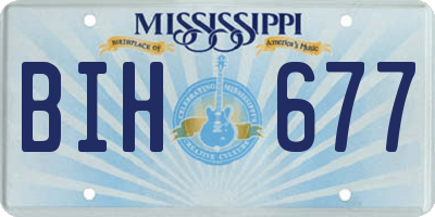 MS license plate BIH677