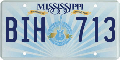 MS license plate BIH713