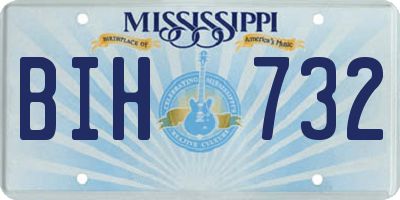 MS license plate BIH732