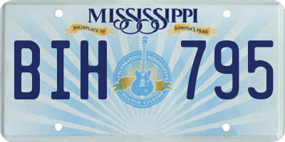 MS license plate BIH795