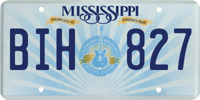 MS license plate BIH827