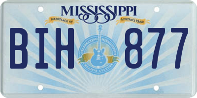 MS license plate BIH877