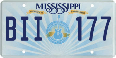 MS license plate BII177