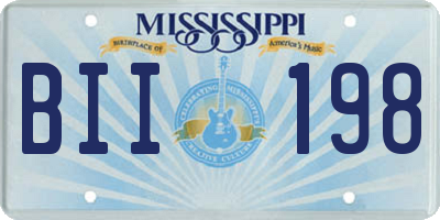 MS license plate BII198