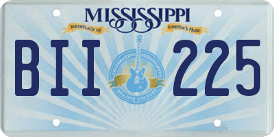 MS license plate BII225