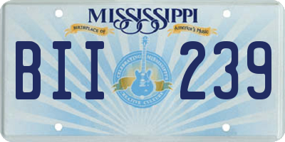 MS license plate BII239